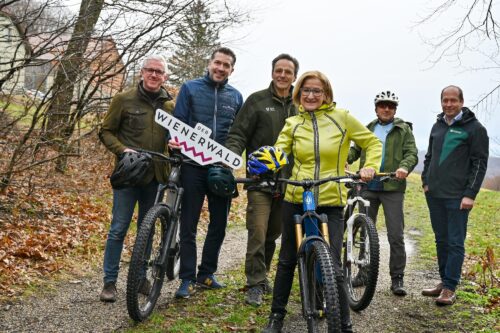 Kickoff Wienerwald Tourismus mit Johanna Mikl-Leitner, Gerald Oitzinger, Andreas Weiß, Michael Wollinger, Andreas Mocha